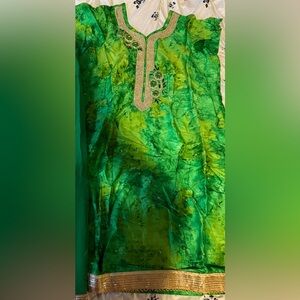 Vibrant Green Embellished Suit